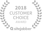 SiteJabber 2018 Customer Choice Award Winner