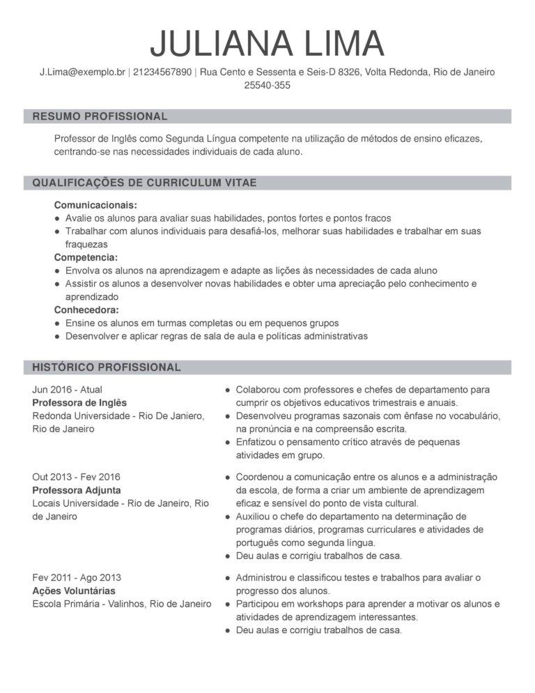 perfil professor CV