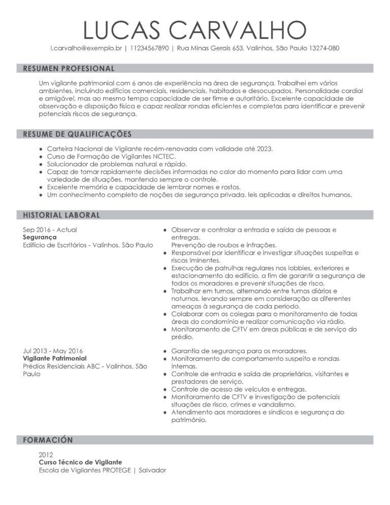 Modelo de curriculum vitae| Meu Currículo Perfeito