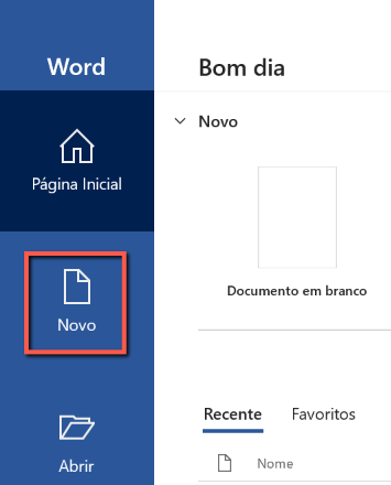 Abra o Microsoft Word para fazer currículo